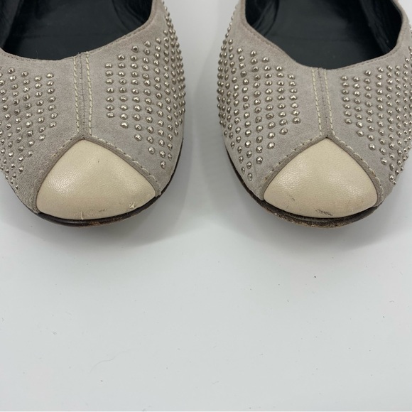 Balenciaga y2k Gray Studded Ballet Flats - Picture 2 of 16
